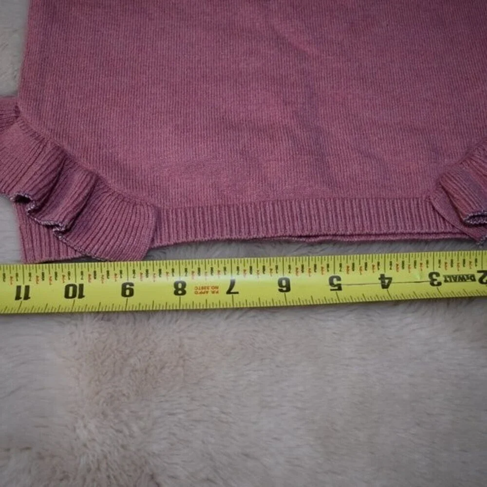 Zara Little Girls Sweater Size 2-3 Long Sleeve Pink Ruffled Shirt